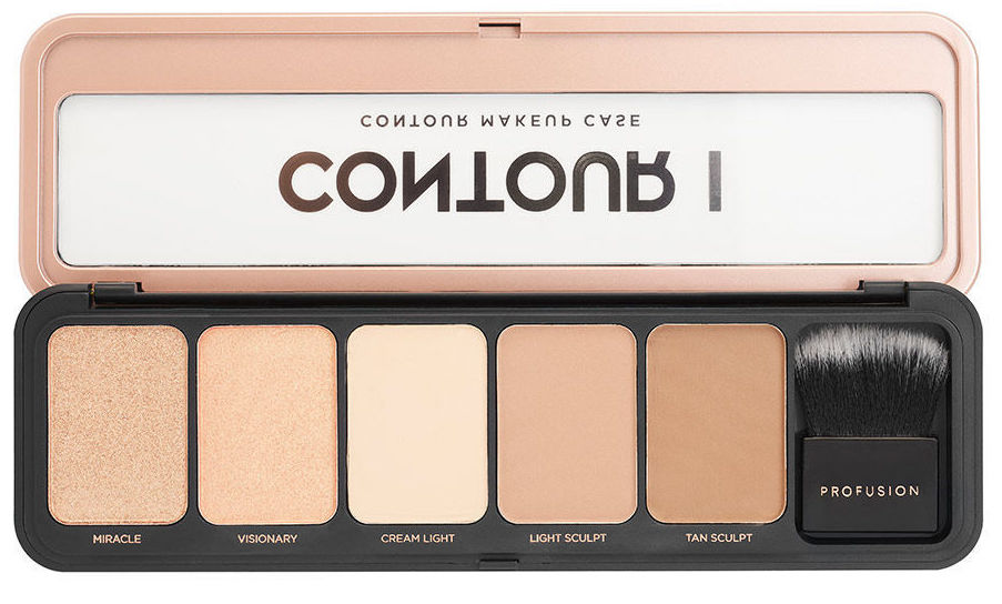 Profusion Cosmetics Paletă de contur facial Contour I, 6 piese