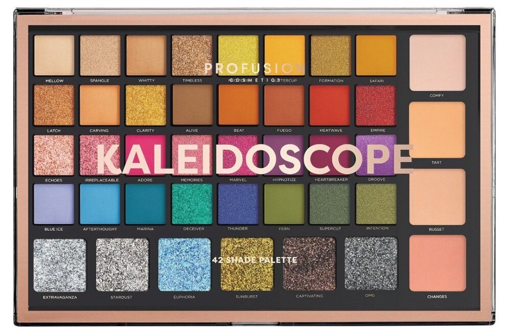 Profusion Cosmetics Paletă pentru ochi și față Kaleidoscope, 42 culori