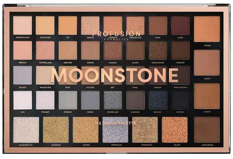 Profusion Cosmetics Paletă pentru ochi și față Moonstone, 42 culori