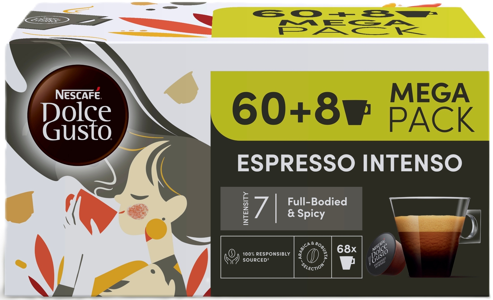 Pachet promoțional de capsule NESCAFE Dolce Gusto - Espresso Intenso, 68 băuturi