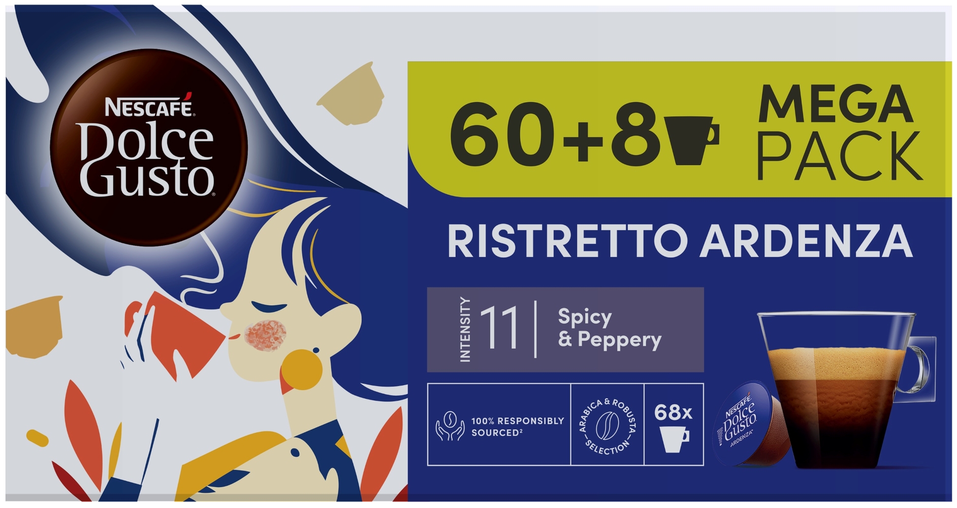 Pachet promoțional de capsule NESCAFE Dolce Gusto - Ristretto Ardenza, 68 băuturi
