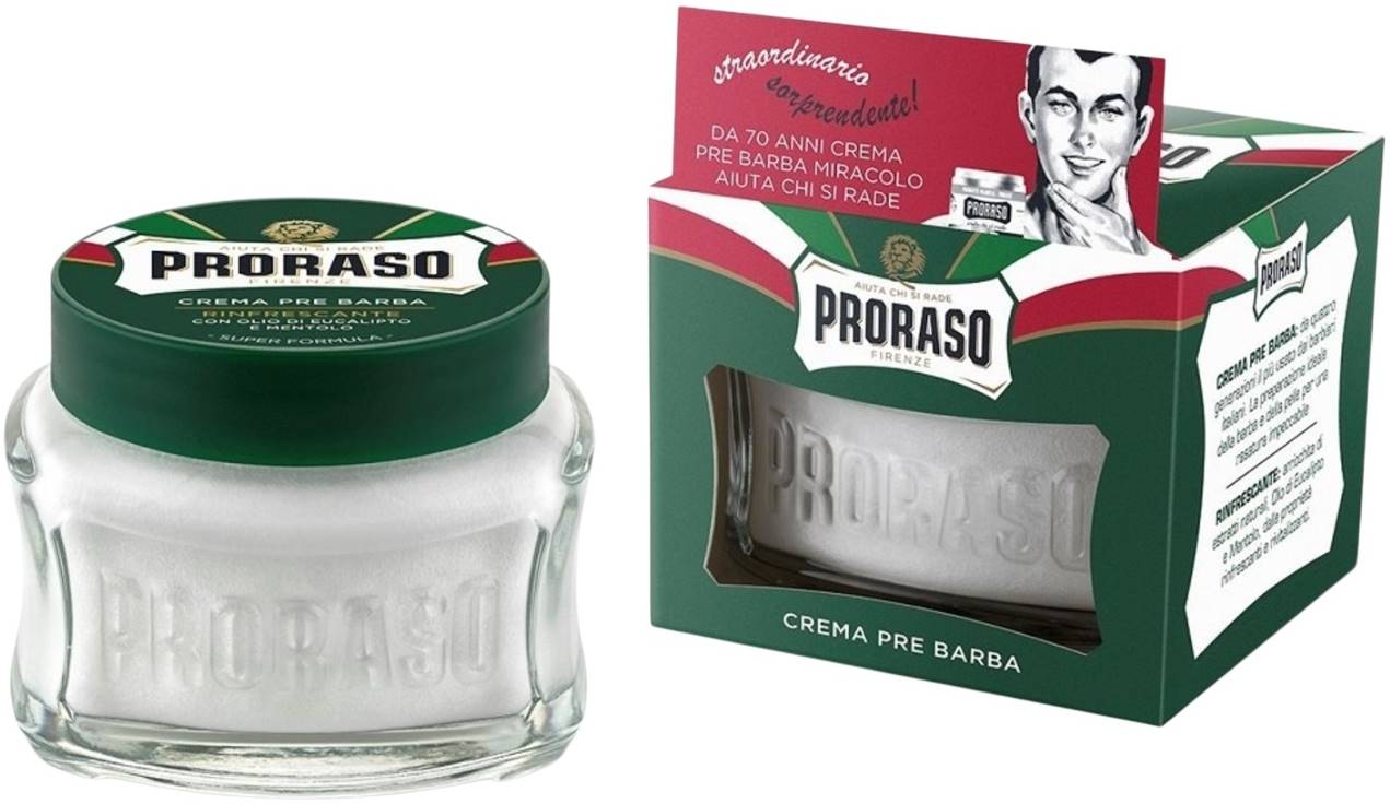 Proraso Cremă înainte de ras cu eucalipt și mentol, 100 ml