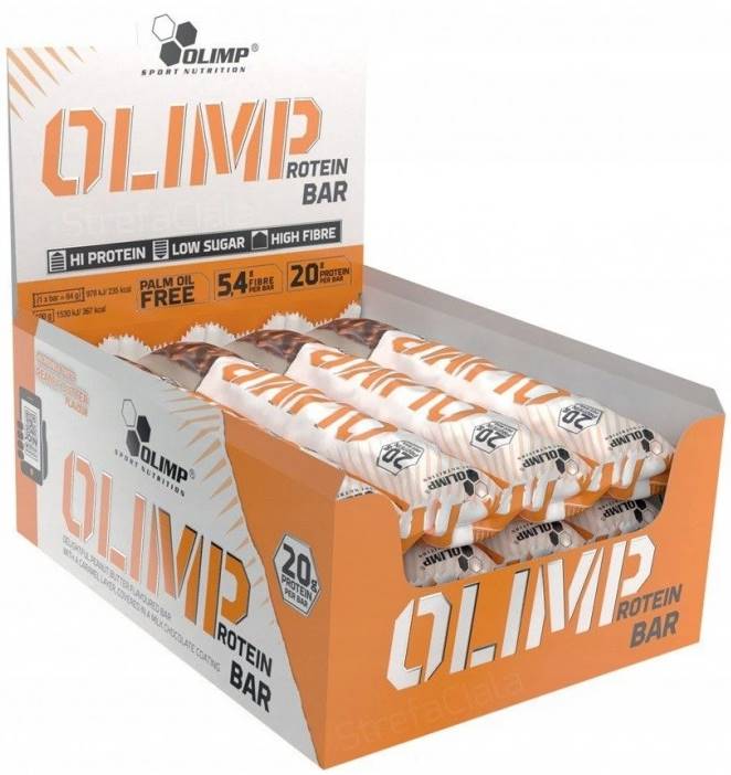Protein Bar Box, unt de arahide, 12 buc, Olimp
