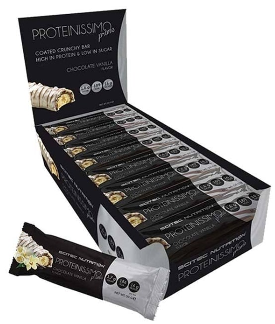 Proteinissimo Prime Batoane proteice, ciocolată și vanilie, 24 buc, Scitec Nutrition