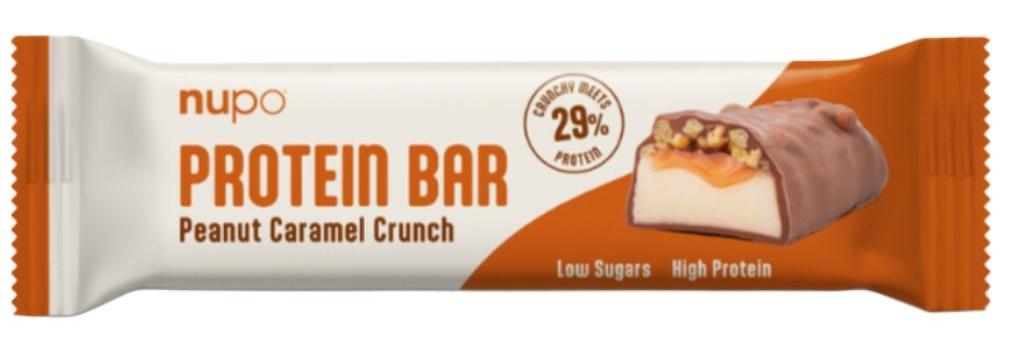 Baton proteic, caramel și arahide, 45 g, Nupo