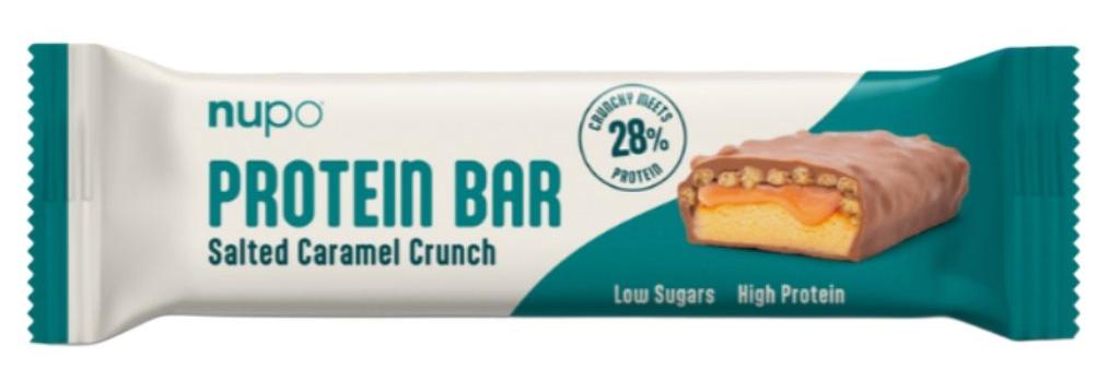Baton proteic, caramel sărat, 45 g, Nupo