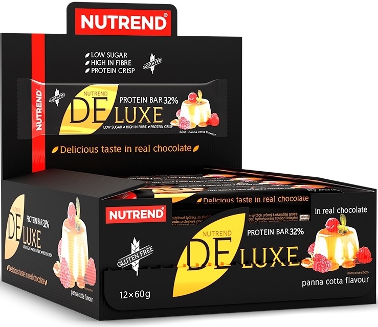Deluxe Batoane proteice, panna cotta, 12 buc, Nutrend