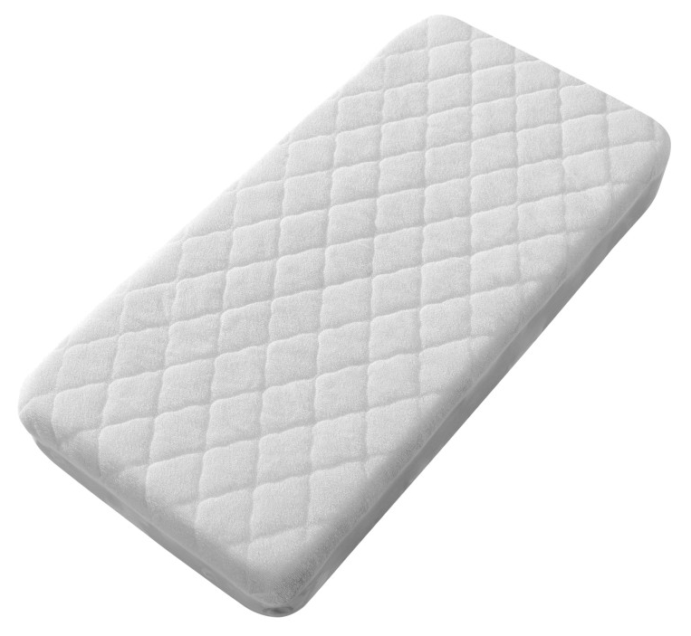 Protector pentru saltea bebeluși Interbaby - Căptușit, 60 x 120 cm, alb