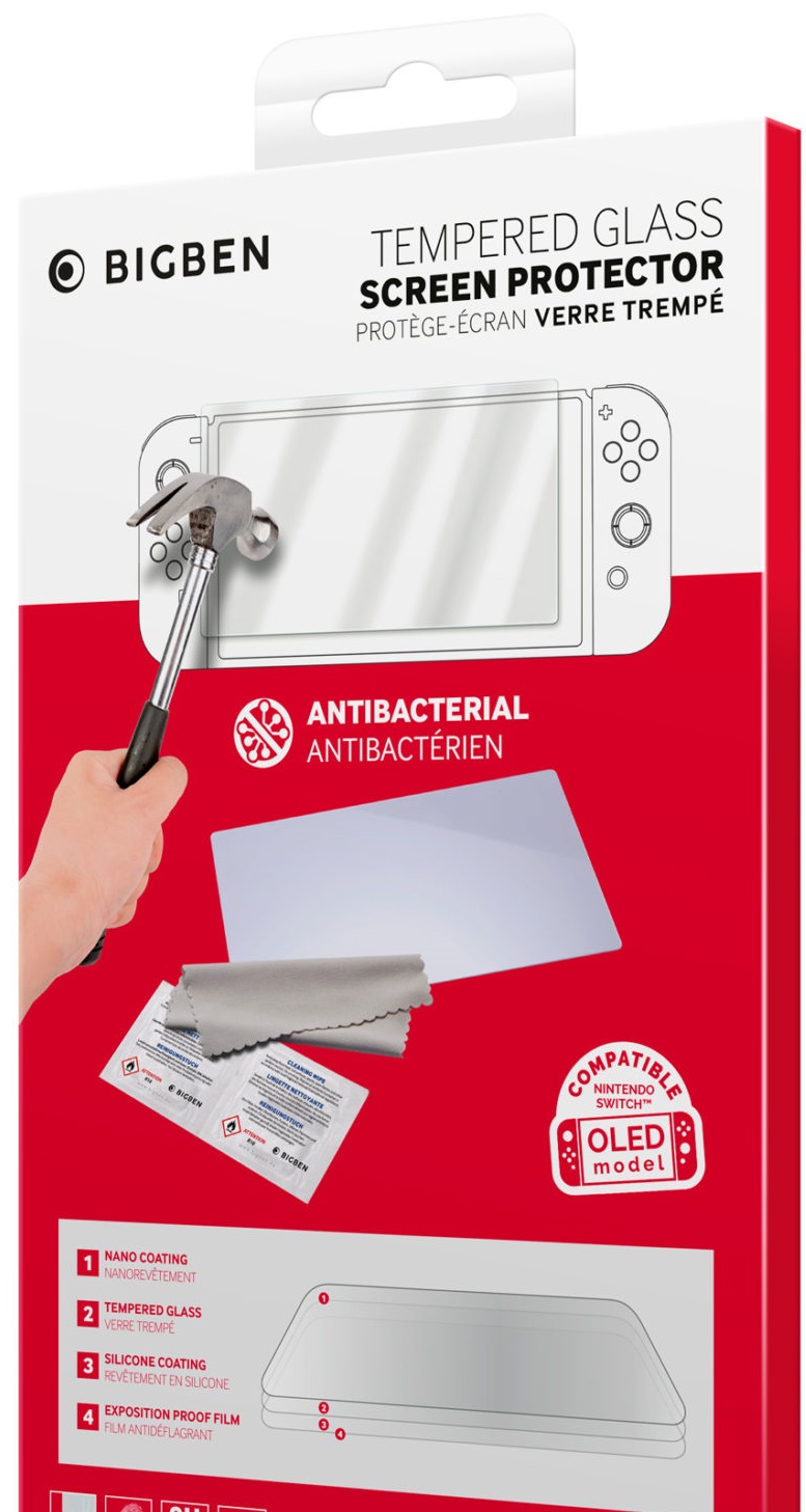Protecție pentru ecran Big Ben - Tempered Glass Screen Protector (Nintendo Switch OLED)