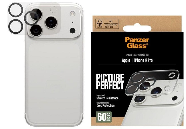 Protector pentru cameră PanzerGlass - PicturePerfect, iPhone 17 Pro, transparent