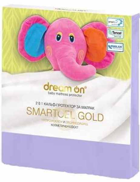 Protector de saltea Dream On - Smartcel Gold, 60 x 120 cm, violet