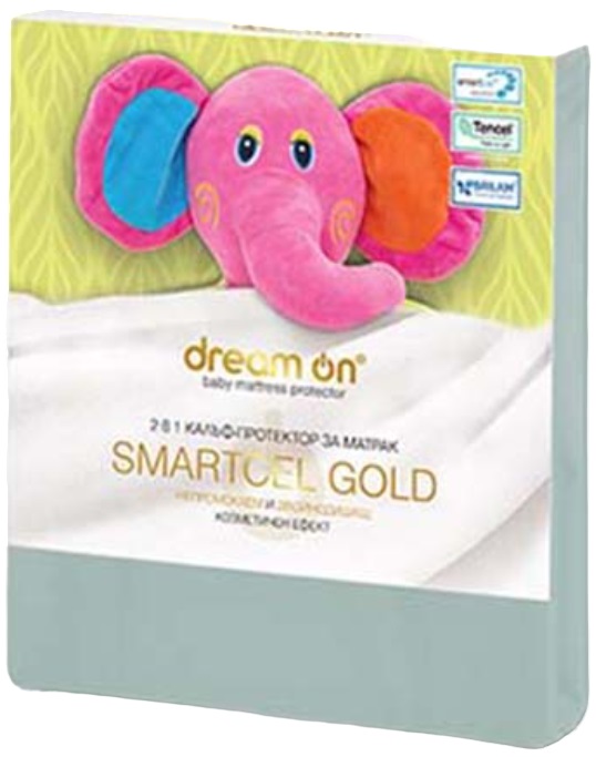 Protector de saltea Dream On - Smartcel Gold, 60 x 120 cm, albastru deschis