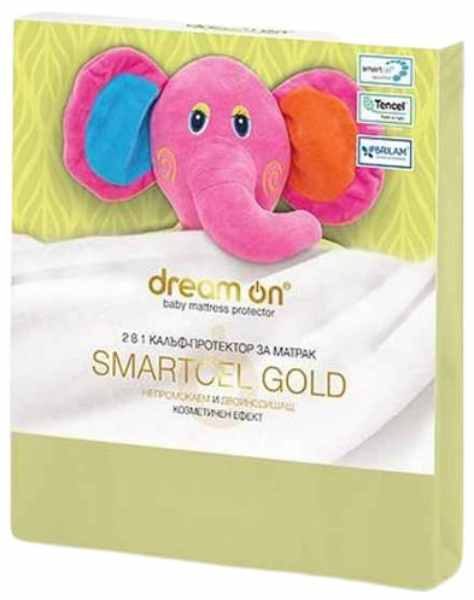 Protector de saltea Dream Op - Smartcel Gold, 60 x 120 cm, verde