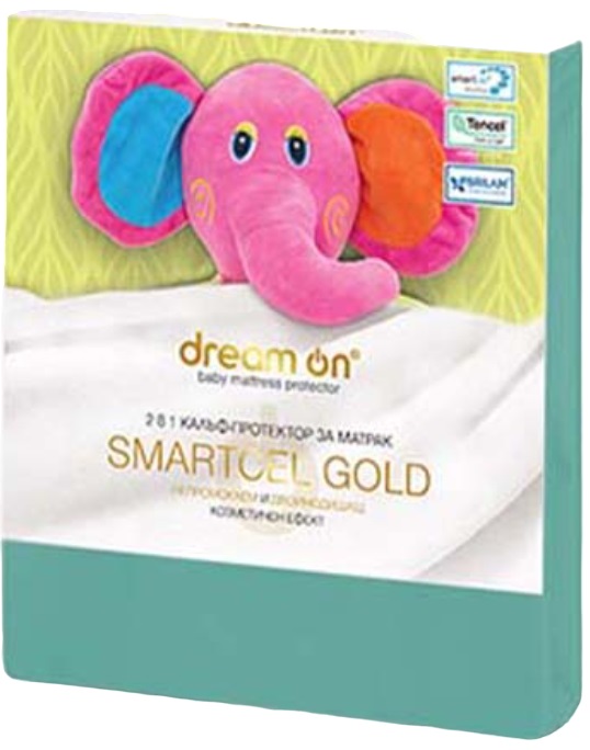 Protector de saltea Dream On - Smartcel Gold, 60 x 120 cm, verde