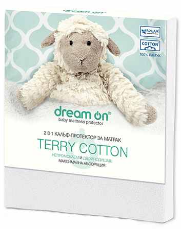 Protector de saltea Dream On - Bumbac Terry, 70 x 140 cm
