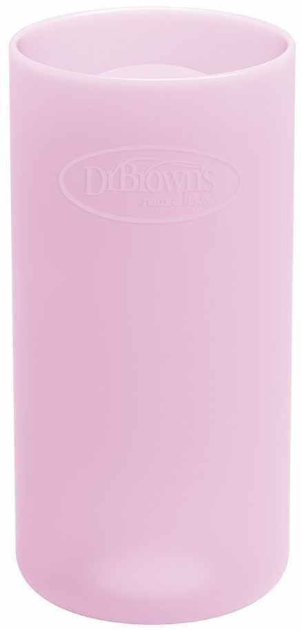 Protector pentru biberon de sticlă Dr.Brown's - Options+ Narrow, 250 ml, roz