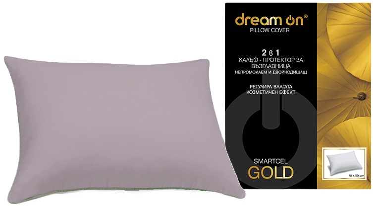 Protector pentru pernă Dream On - Smartcel Gold, 50 x 70 cm, ecru