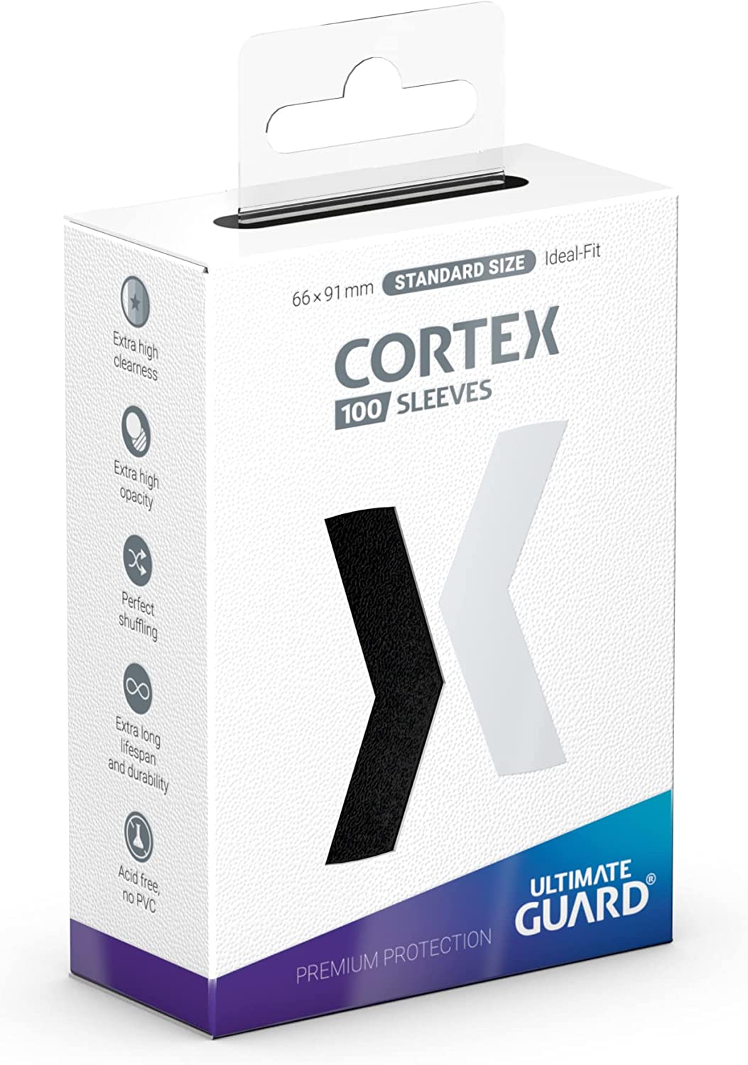 Protectii Ultimate Guard Cortex Sleeves Standard Size, negru (100 buc.)