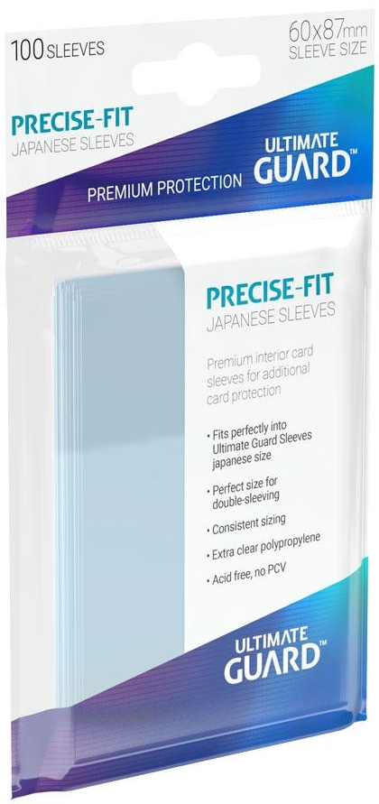 Protectii Ultimate Guard Precise-Fit Sleeves - Japanese Size, transparente, 100 bucati
