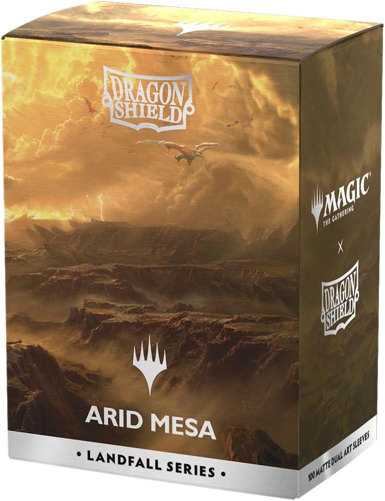 Protecții pentru carduri  Dragon Shield - Matte Dual Art Sleeves Standard Size, Landfall Series: Arid Mesa (100 buc.)
