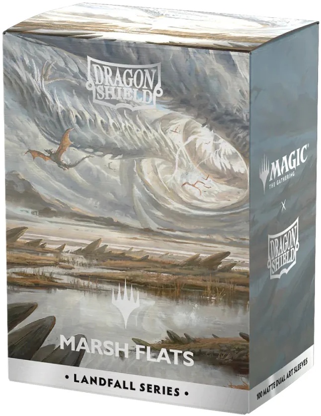 Protecții pentru carduri  Dragon Shield - Matte Dual Art Sleeves Standard Size, Landfall Series: Marsh Flats (100 buc.)