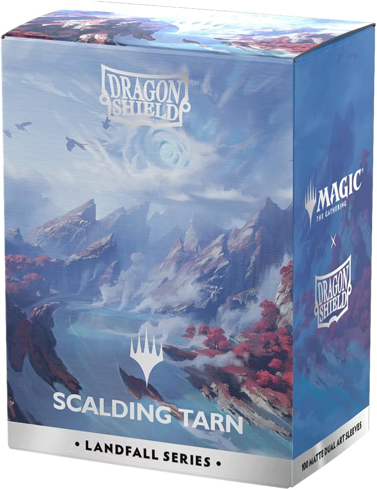 Protecții pentru carduri  Dragon Shield - Matte Dual Art Sleeves Standard Size, Landfall Series: Scalding Tarn (100 buc.)