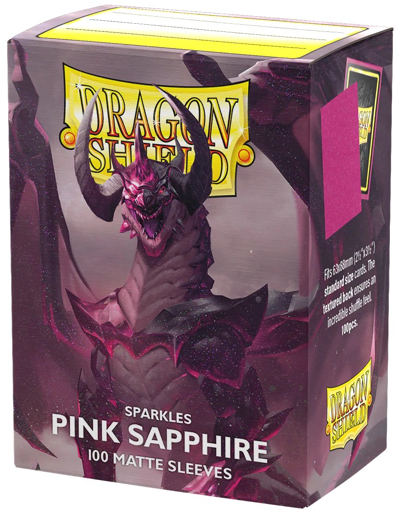 Protectori pentru cărți Dragon Shield - Sleeve-uri mate mărime standard, Sparkles roz safir (100 buc.)