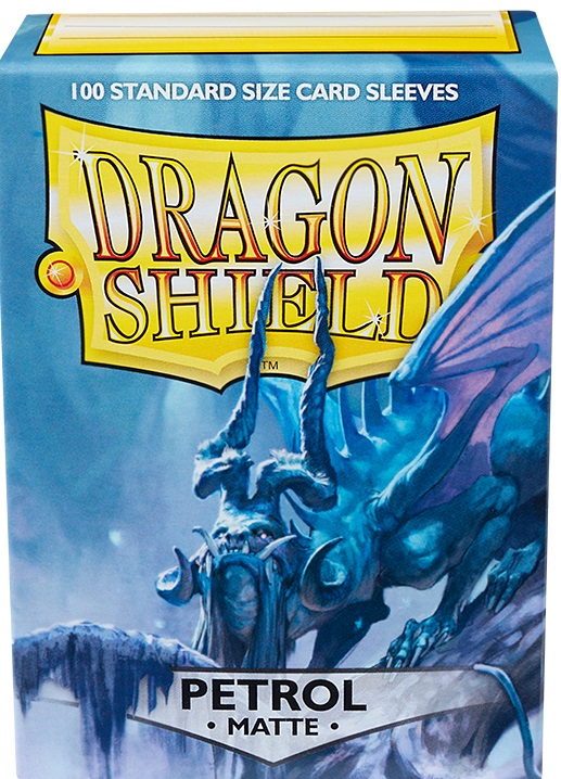 Protecții pentru cărți de joc Dragon Shield Sleeves - Matte Petrol (100 buc.)