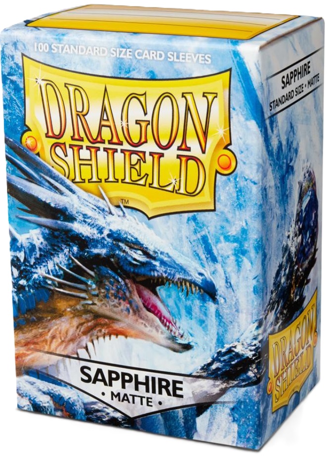 Protecții pentru cărți Dragon Shield - Matte Sleeves Standard Size, Sapphiree (100 buc.)