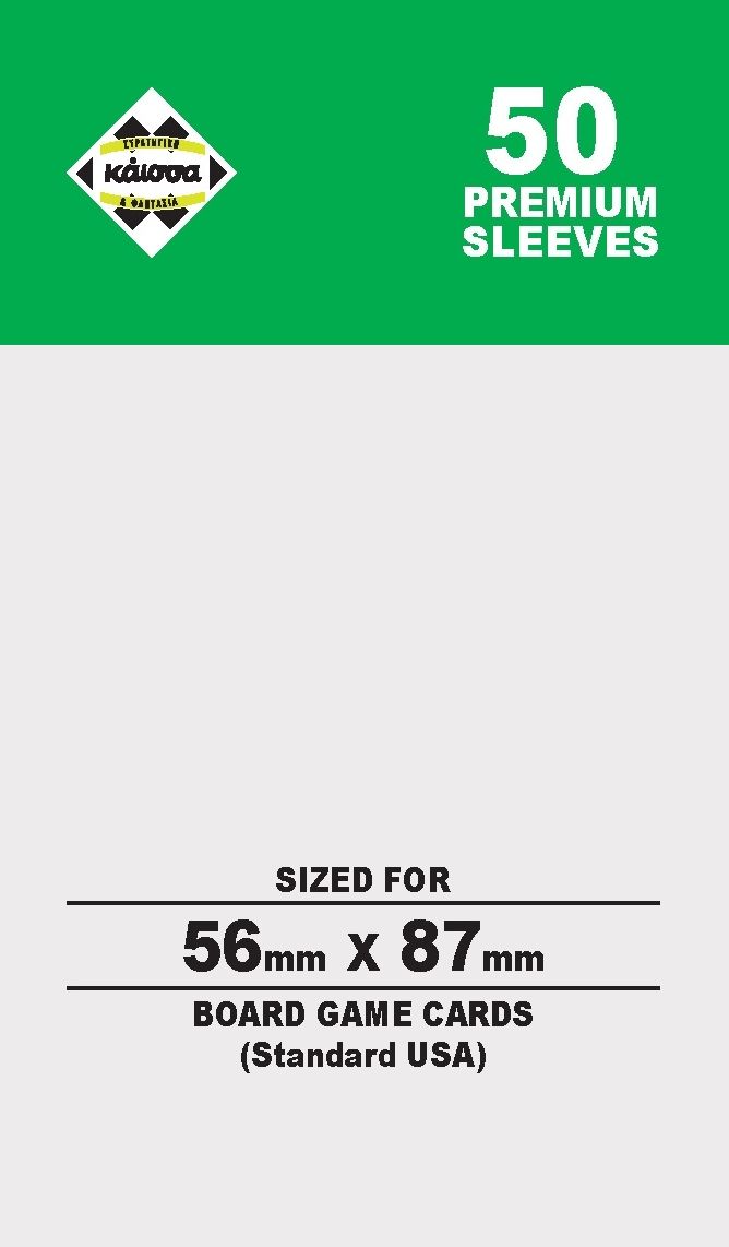 Protecții pentru cărți de joc Kaissa Premium Sleeves 56 x 87 mm (Standard USA) - 50 buc.