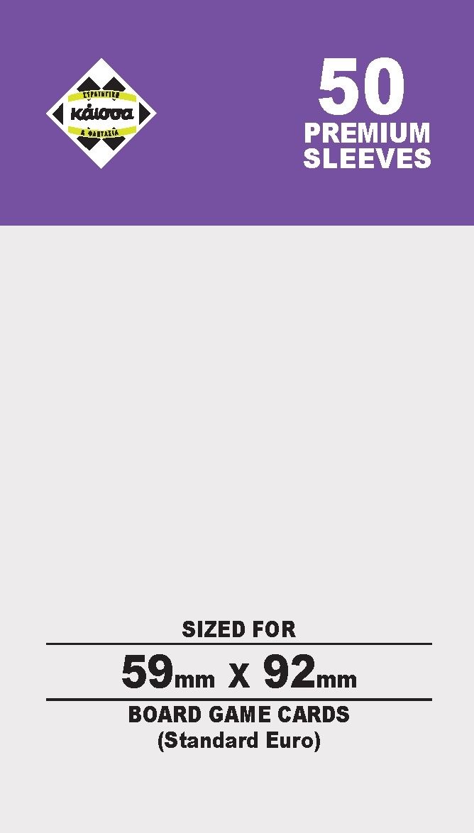 Protecții pentru cărți de joc Kaissa Premium Sleeves 59 x 92 mm (Standard Euro) - 50 buc.