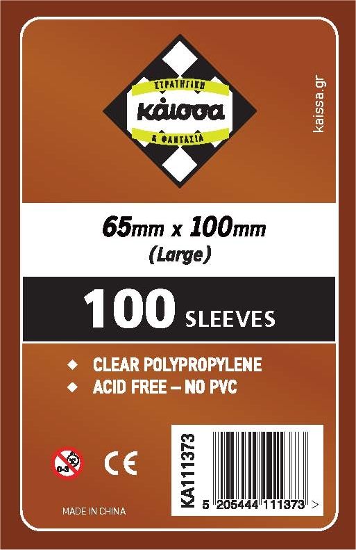 Protecții pentru cărți de joc Kaissa Sleeves 65 x 100 mm (Large) - 100 buc.