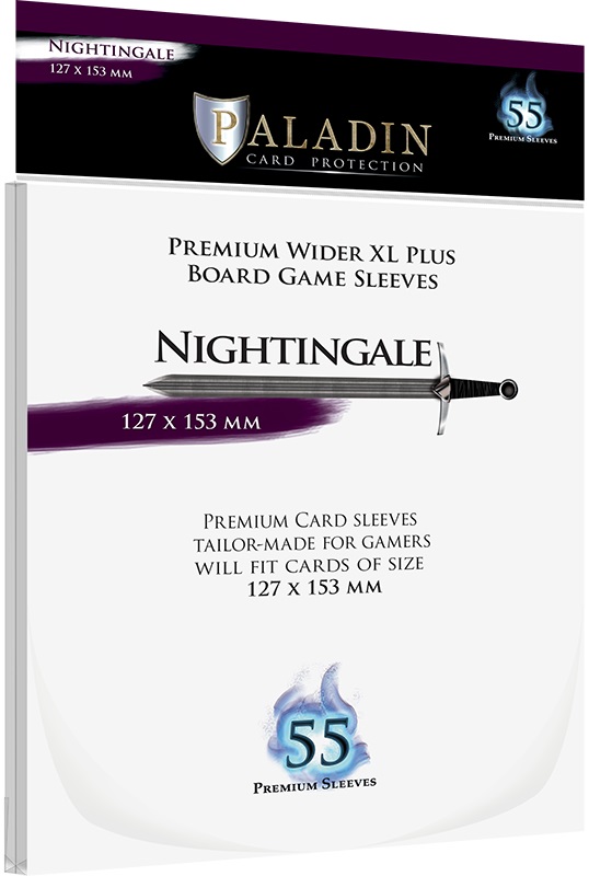 Protecții pentru cărți de joc Paladin - Nightingale 127 x 153 (55 buc.)