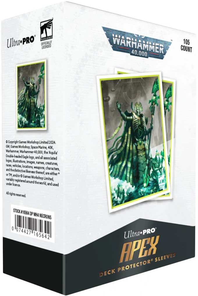 Protecții pentru cărți  Ultra Pro - Warhammer 40K: Necron Apex Deck Protector (105bucăți)