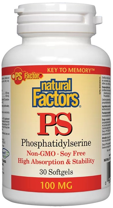 PS Phosphatidylserine, 100 mg, 30 capsule, Natural Factors