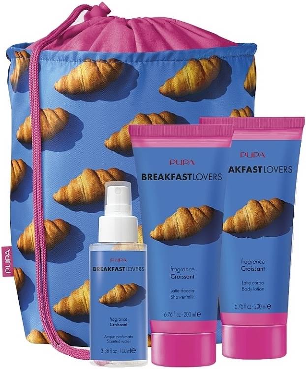 Pupa Breakfast Lovers Set Croissant, cu penar, 3 piese