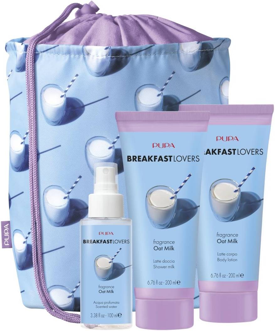 Pupa Breakfast Lovers Set Oat Milk, cu penar, 3 piese