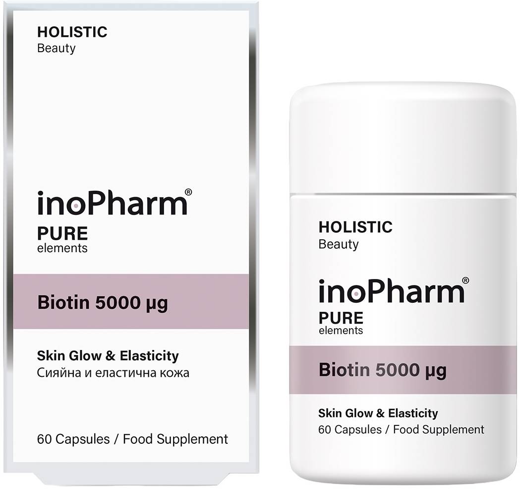 Pure Elements Biotin, 5000 μg, 60 capsule, InoPharm
