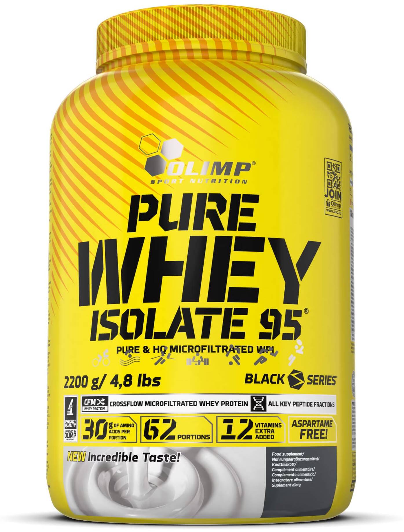 Pure Whey Isolate 95, ciocolată, 2200 g, Olimp