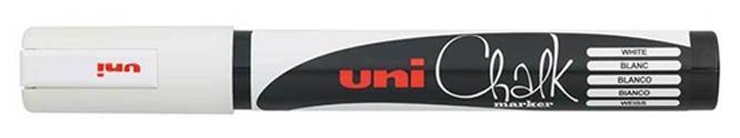 Marker creta Uniball – Alb