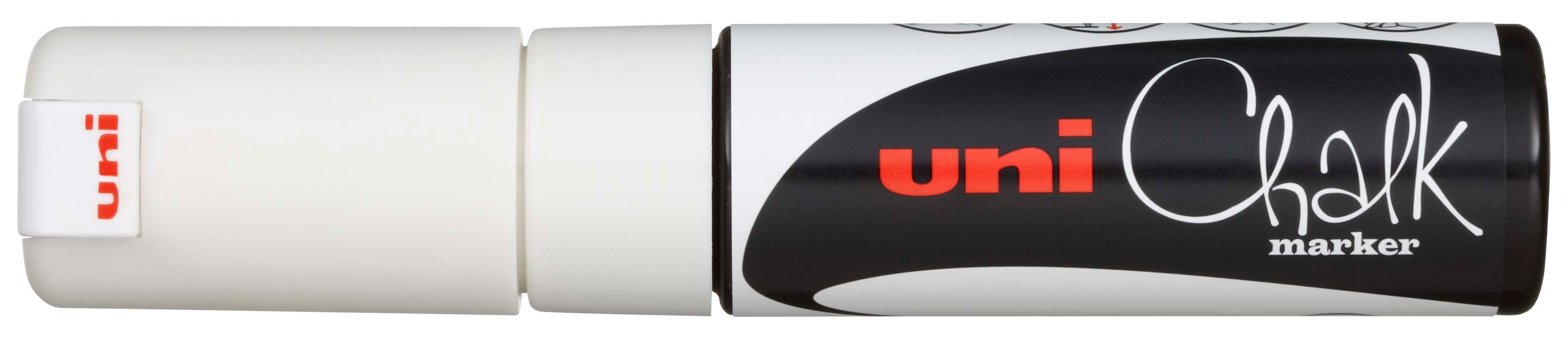 Marker creta Uniball – Alb, 8.0 mm