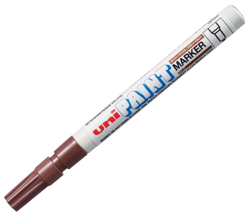 Marker permanent Uniball pe baza de ulei – Maro