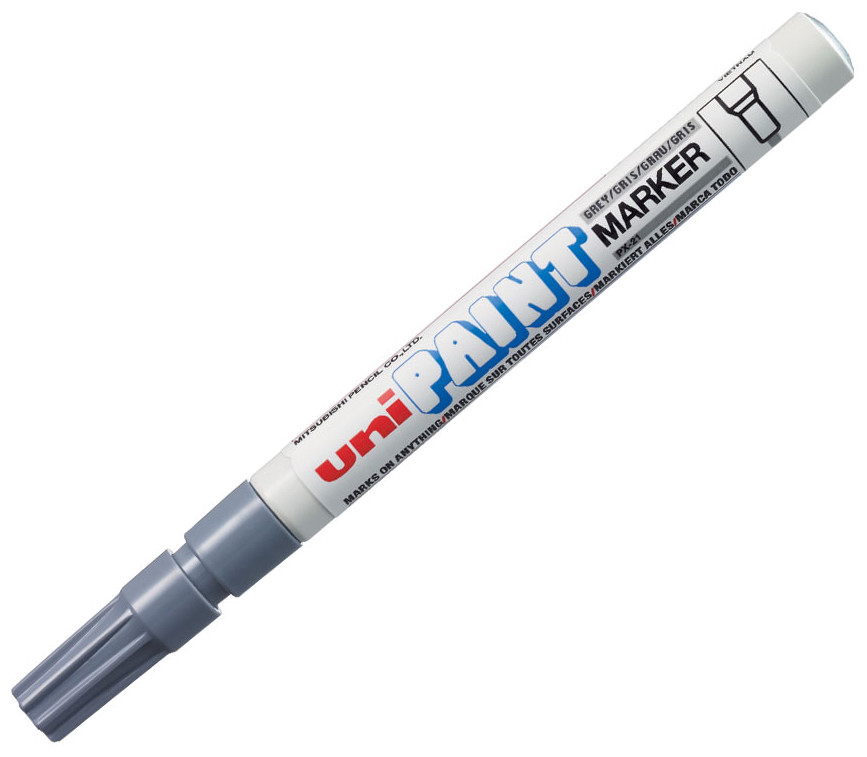 Marker permanent Uniball pe baza de ulei - Gri