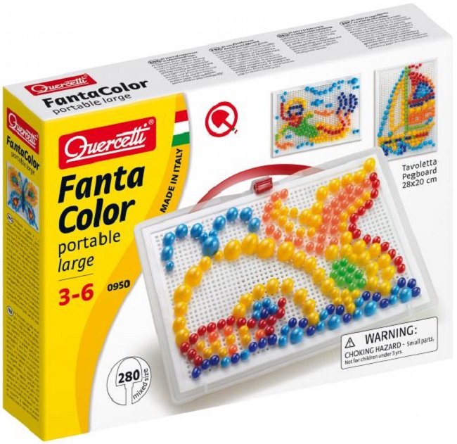 Mozaic din 280 de piese Quercetti - Fantacolor Portable Large