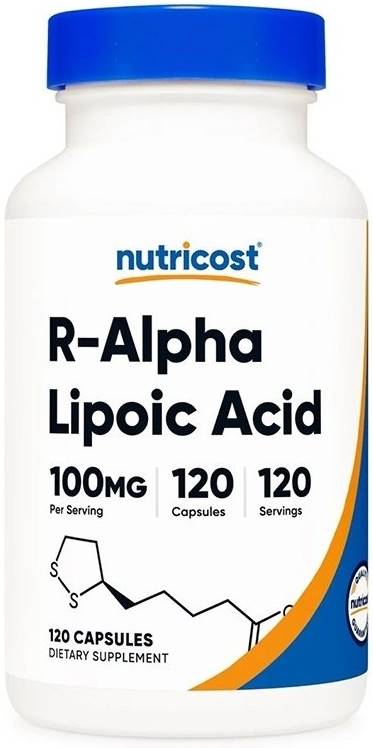 R-Alpha Lipoic Acid, 100 mg, 120 capsule, Nutricost