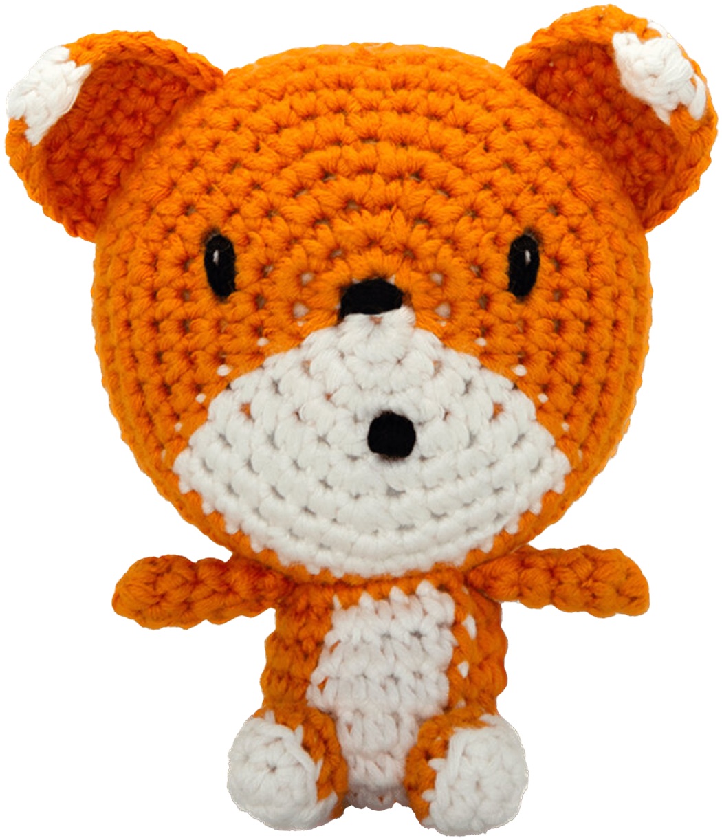 Jucărie manuală tricotată Wild Planet - Vulpe, 12 cm