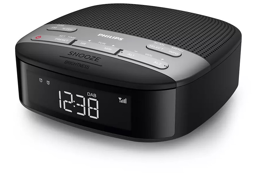Boxă radio cu ceas Philips - TAR3505/12, negru/gri