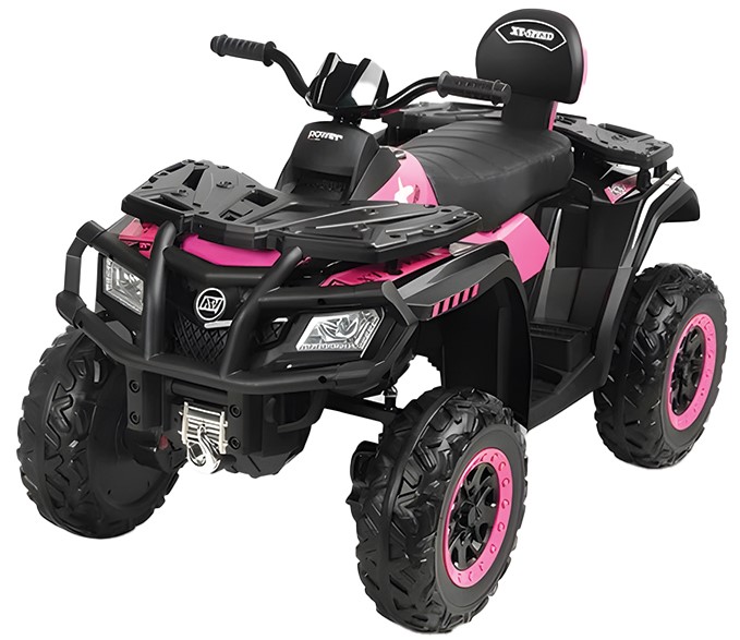 Jeep alimentat cu baterii Caretero Toyz - Quad Rush, roz