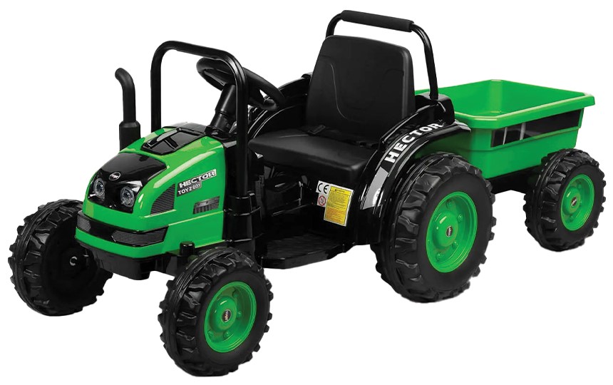 Tractor cu baterii și radiocomandă Caretero Toyz - Hector, verde