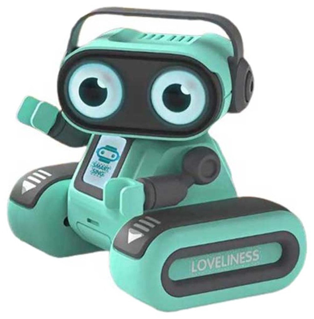 Robot muzical controlat radio Crazon - Cu lumini și funcție de înregistrare, 1:16, verde